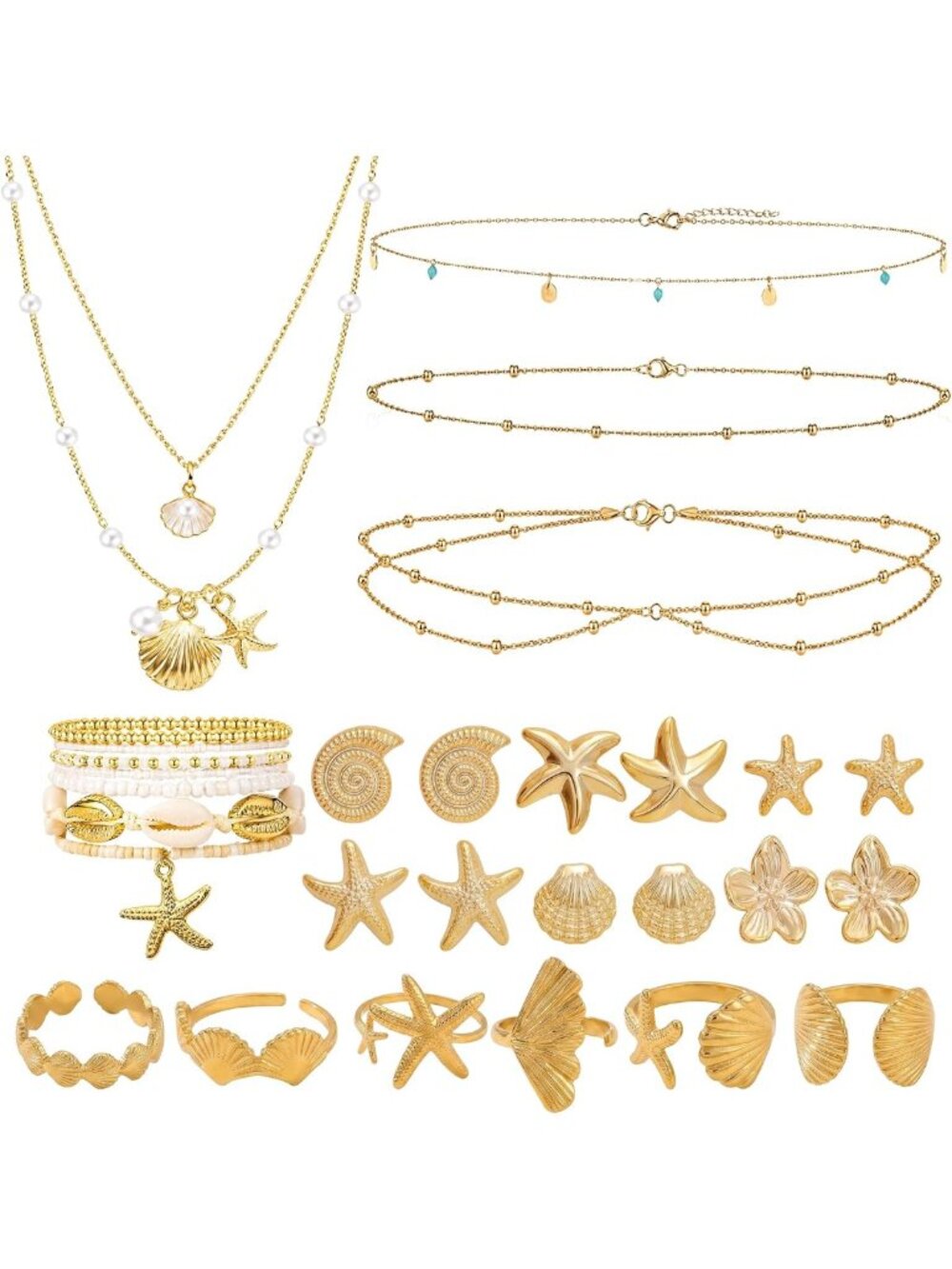 Chic Boho Beach Jewelry Sets for Women - Stylish Necklaces & Bracelets